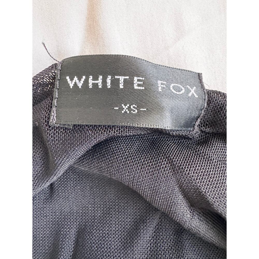 White Fox Ribbed Ruched Tube Top XS - Picture 3 of 4